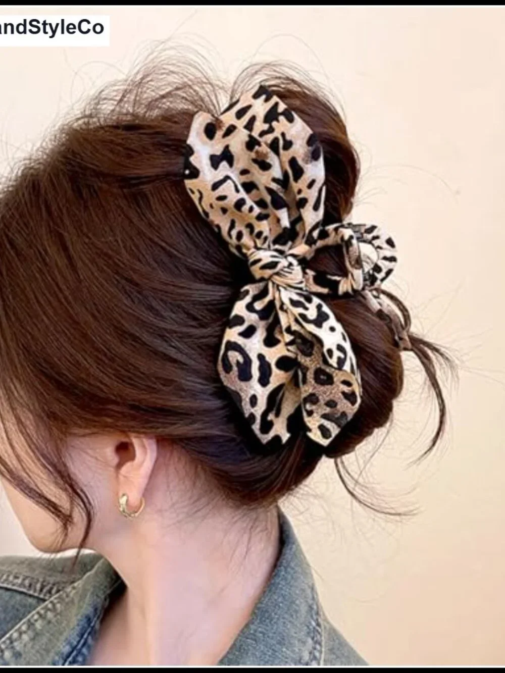 Leopard Hair Claw Clip for Thick Hair